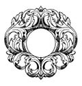 German Mirror-Frame was made in the 18th century, vintage engraving