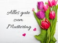 German Mother`s day card with word Muttertag