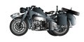 German Motorcycle with sidecar Royalty Free Stock Photo