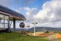 German mount Ettelsberg near Willinen with arrival of cable car