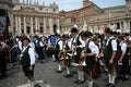 German musicians playing instruments in the Vatican`s Piazza San Pietro. Royalty Free Stock Photo