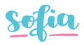 German spelling of the female name Sofia. German lettering.