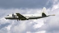 German Navy Lockheed P-3 Orion patrol aircraft in flight. Germany - June 13, 2019 Royalty Free Stock Photo