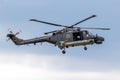 German Navy Westland Lynx marine helicopter flying from Nordholz Naval Base. Germany - June 14, 2019 Royalty Free Stock Photo