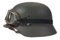 German nazi army helmet with protective goggles Royalty Free Stock Photo