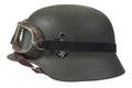 German nazi army helmet with protective goggles