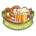 German octoberfest icon, cartoon style Royalty Free Stock Photo