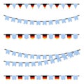 German Oktoberfest Flags - Different Vector Illustrations Isolated On White Background