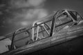 German old airplane cockpit side view Royalty Free Stock Photo