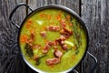 German one pot pea soup erbseneintopf with bacon Royalty Free Stock Photo