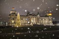 German parliament at christmas time Royalty Free Stock Photo