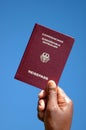 German Passport hand