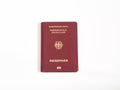 German passport isolated white background