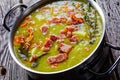 German pea stew erbsensuppe winter hearty dish Royalty Free Stock Photo