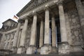 German people and foreign travelers travel visit in Dem deutschen Volke or Reichstag National Imperial Diet Building at Berlin