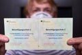 German pharmacy vouchers (Berechtigungsschein) for FFP2 masks