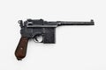 German pistol model 1896/1912 Mauser 712 isolated on white background. 09.08.2020, Rostov region, Russia Royalty Free Stock Photo