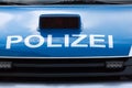 German police car close up Royalty Free Stock Photo