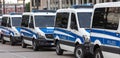 German police cars in a row