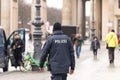 German police officer at the brandenburger tor gate Royalty Free Stock Photo