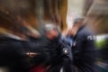 German police officers in action, focus on the POLIZEI emblem on Royalty Free Stock Photo