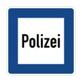 German police road sign