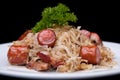 German, Polish, Austrian cuisine dish, Bigos - cabbage stewed with meat and sausages