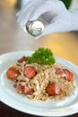 German, Polish, Austrian cuisine dish, Bigos - cabbage stewed with meat and sausages