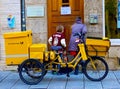 German post bicycle on the street