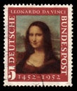 German postage stamp Mona Lisa