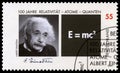 German Postage Stamp with Portrait of Albert Einstein Royalty Free Stock Photo