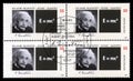 German Postage Stamps with Portrait of Albert Einstein Royalty Free Stock Photo