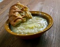 German potato soup with pie Royalty Free Stock Photo