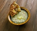 German potato soup with pie Royalty Free Stock Photo