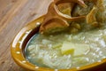 German potato soup with pie Royalty Free Stock Photo