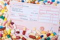 German prescription within various pharmaceuticals Royalty Free Stock Photo