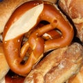 German Pretzel and Bun Rolls Royalty Free Stock Photo