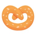 German pretzel icon cartoon vector. Bretzel food