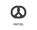 German Pretzel Icon. Glyph Sihouette. Royalty Free Stock Photo