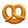 German pretzel mockup, realistic style