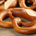 German Pretzel on a wooden table