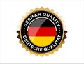 German quality golden badge illustration