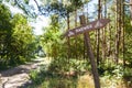 German Radweg, cycleway sign in a forest Royalty Free Stock Photo