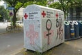 German red cross boxes in Frankfurt