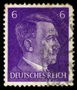 GERMAN REICH. Circa 1939 - c.1944: A postage stamp with portraying of Adolf Hitler Royalty Free Stock Photo