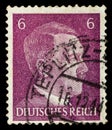 GERMAN REICH. Circa 1939 - c.1944: A postage stamp with portraying of Adolf Hitler Royalty Free Stock Photo