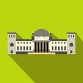German Reichstag building icon, flat style