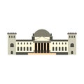 German Reichstag building icon, flat style