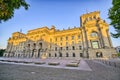 German Reichstag building during the sunrise, Berlin, Germany Royalty Free Stock Photo