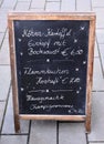 German restaurant signboard